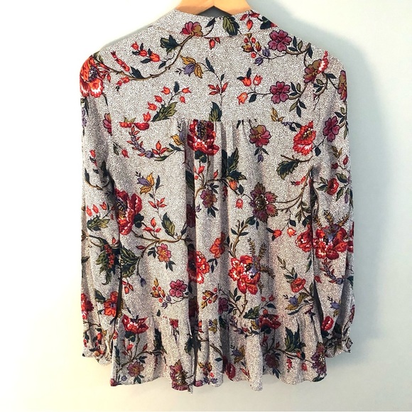 Anthropologie Maeve Janie Flounced Peasant Blouse. Size 00. - Picture 4 of 12